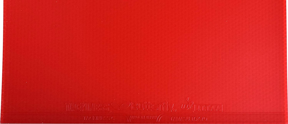 Tackiness Chop Table Tennis Rubber: Close-up of Lower Third of Rubber